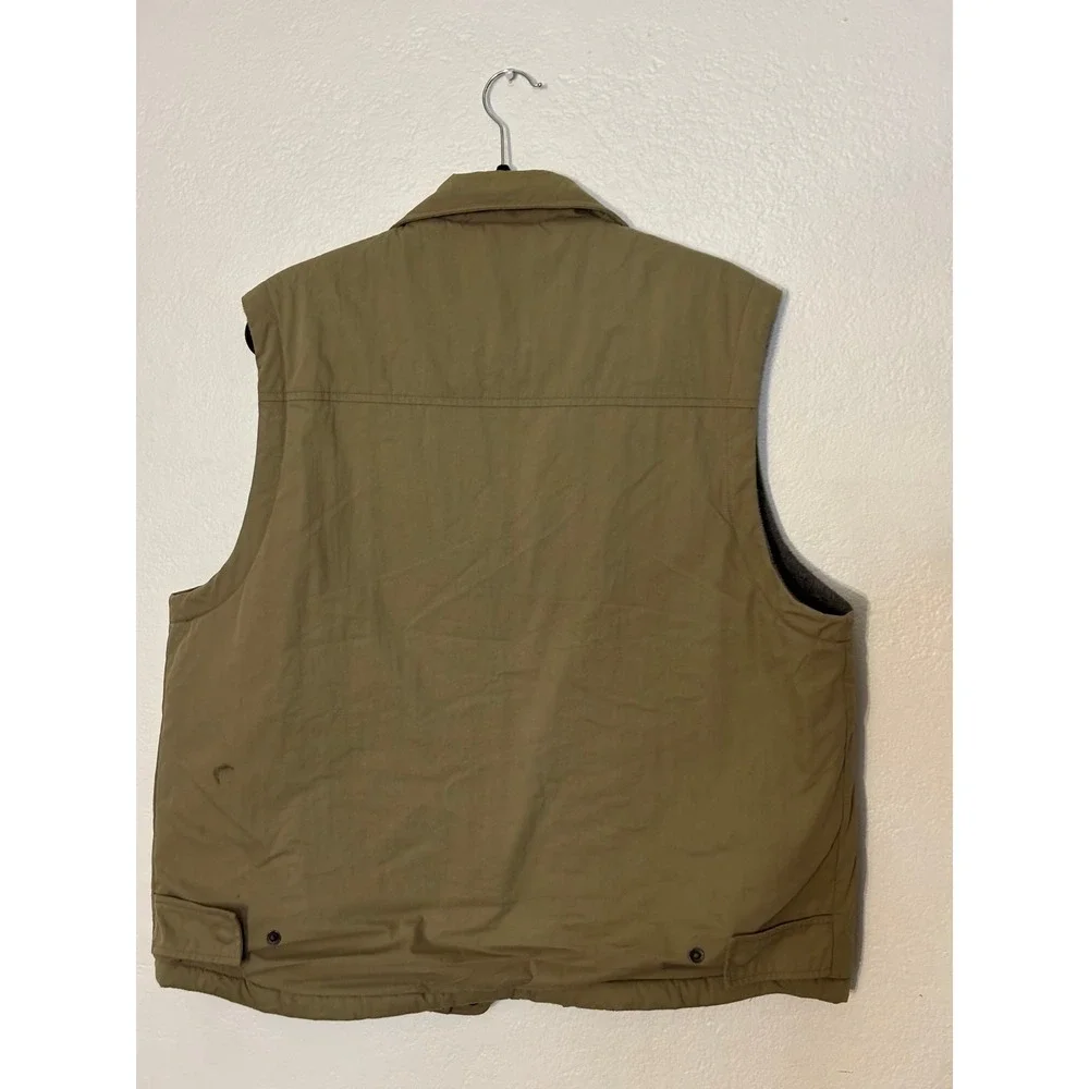 Eddie Bauer Legend Tumwater Vest Mens S Tan Khaki‎ Polartec Fleece Lined Cargo